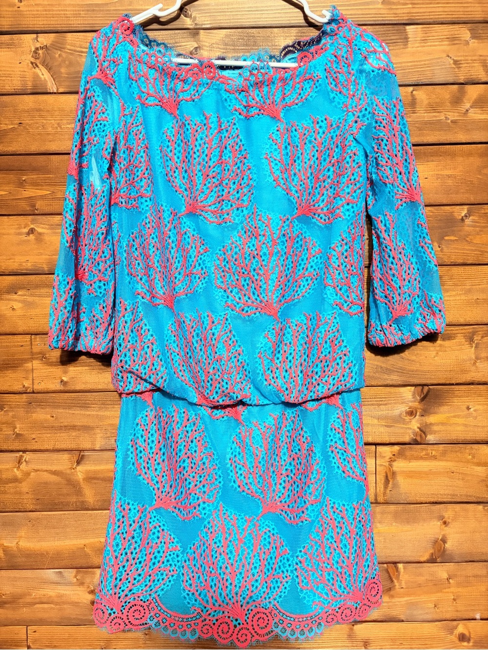 Lilly Pulitzer Cee Cee Dress in snorkel blue coral